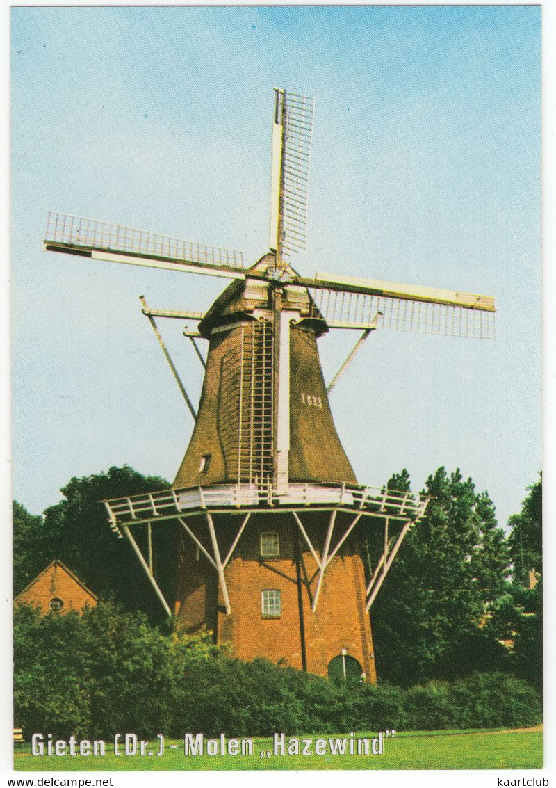 Gieten (Dr.) - Molen 'Hazewind' - (Drenthe, Holland) - (Moulin à Vent, Mühle, Windmill, Windmolen) - Gieten