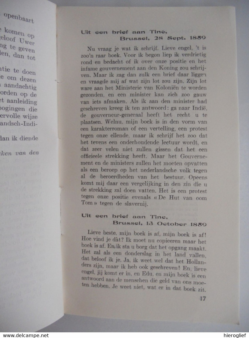 BLOEMLEZING Uit MULTATULI Verzameld Ingeleid Door Julius Pée Eduard Douwes Dekker Uitgegeven Dor Achiel Van Acker Brugge - Literatura