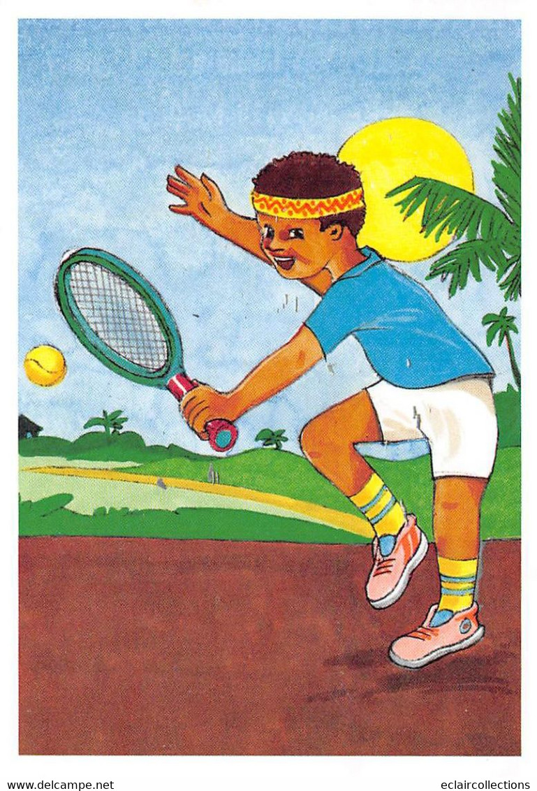 Thème:  Sport: Tennis    Ti-Moun  Jeune Enfant.  Illustrée    (voir Scan) - Tennis