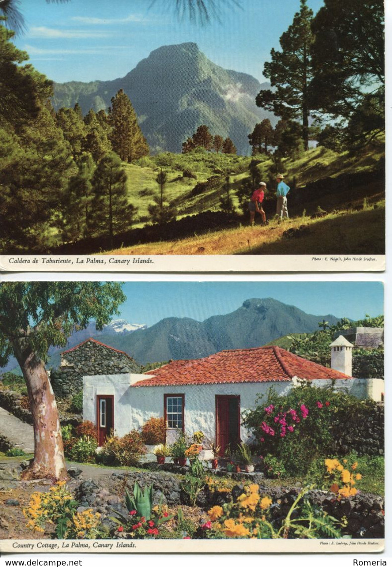 Canaries - La Palma - Lot 16 cartes neuves et/ou timbrées