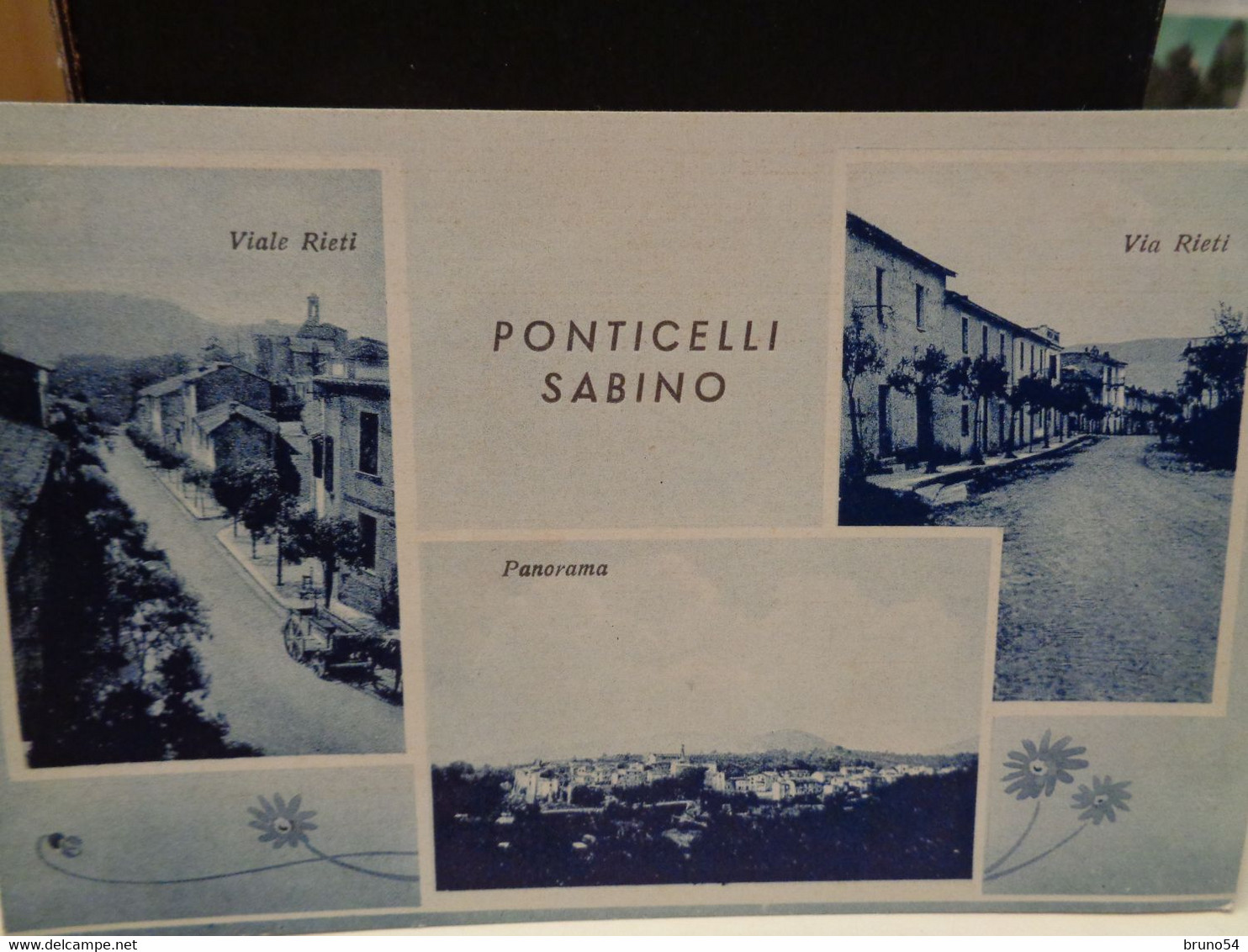 Cartolina  Ponticelli Sabino Frazione Di Scandriglia, In Provincia Di Rieti,viale Rieti, Via Rieti, Panorama 1958 - Rieti