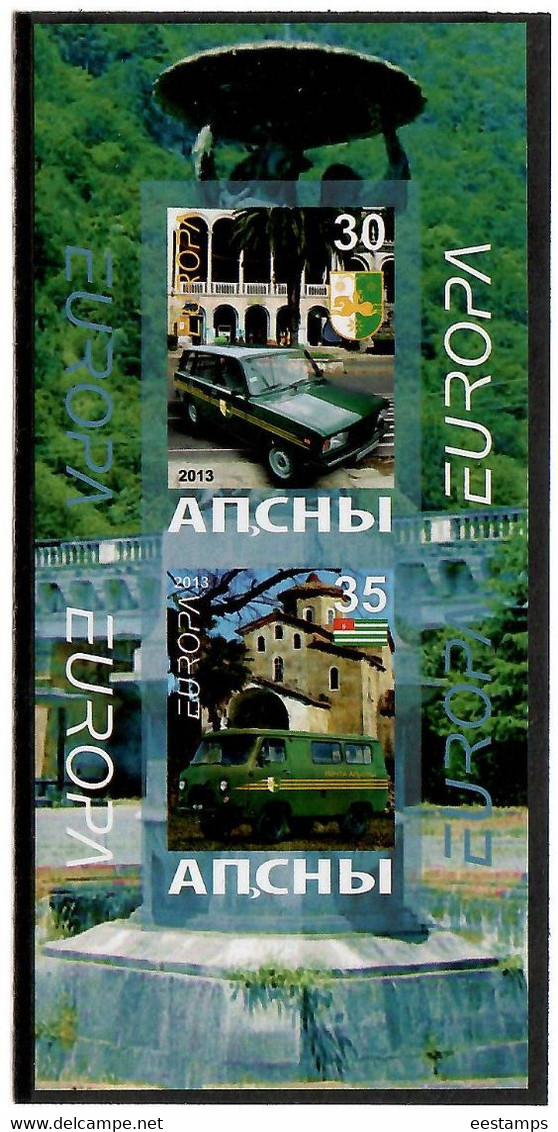 Abkhazia . EUROPA CEPT 2013. History Of Post Transport . Imperf. S/S - 2013