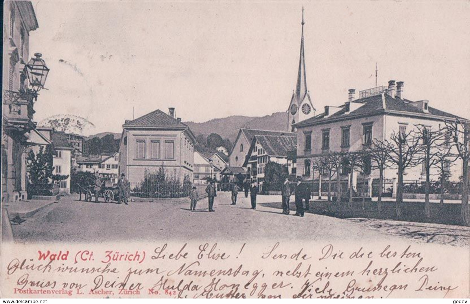 Wald ZH, Place Animée, Attelage (842) - Wald