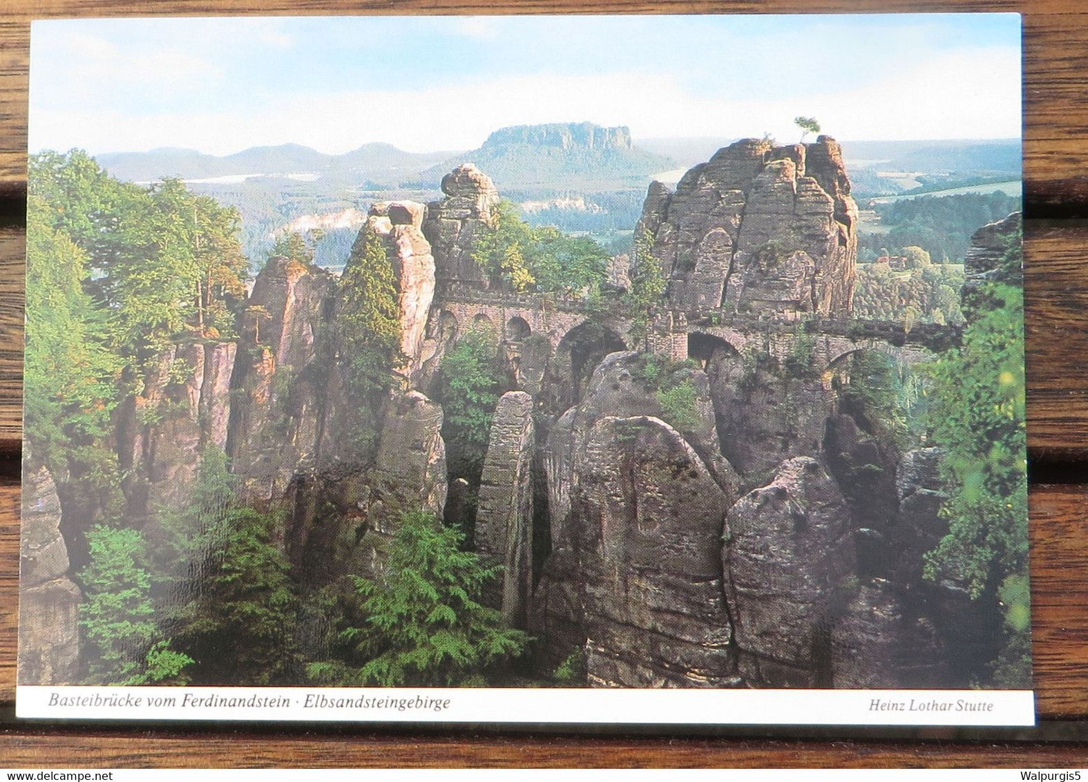 AK Basteibrücke Vom Ferdinandstein, Elbsandsteingebirge, Nicht Gelaufen - Bastei (sächs. Schweiz)