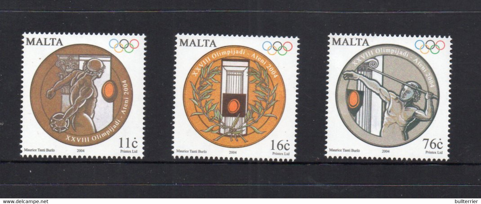 OLYMPICS  - MALTA - 2004 - ATHENS OLYMPICS SET OF 3  MINT NEVER HINGED - Zomer 2004: Athene - Paralympics