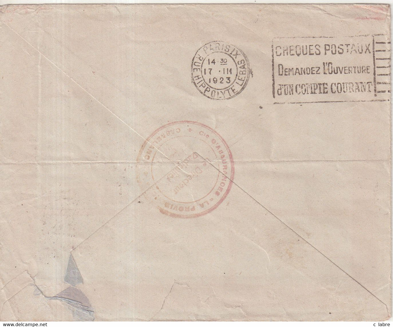 MAROC : PA . " CASABLANCA " . POUR PARIS . 1923 . - Covers & Documents