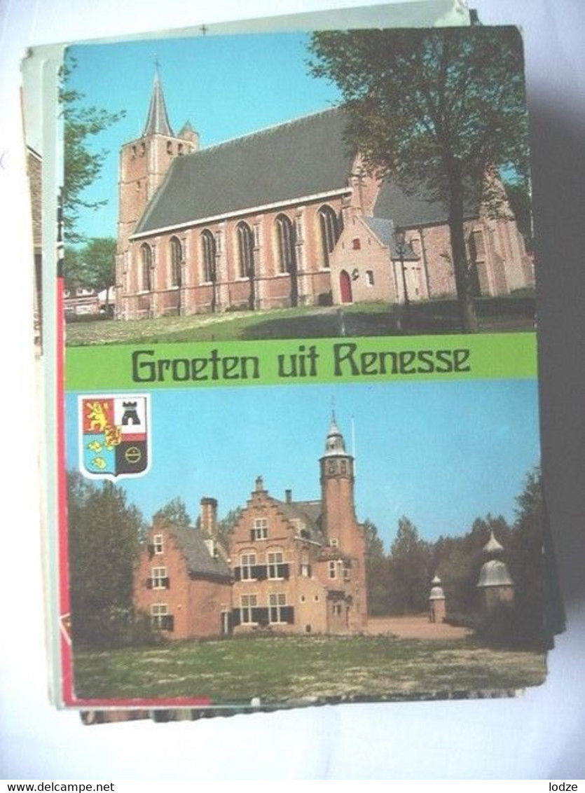 Nederland Holland Pays Bas Renesse Met Kerk En Wapen - Renesse