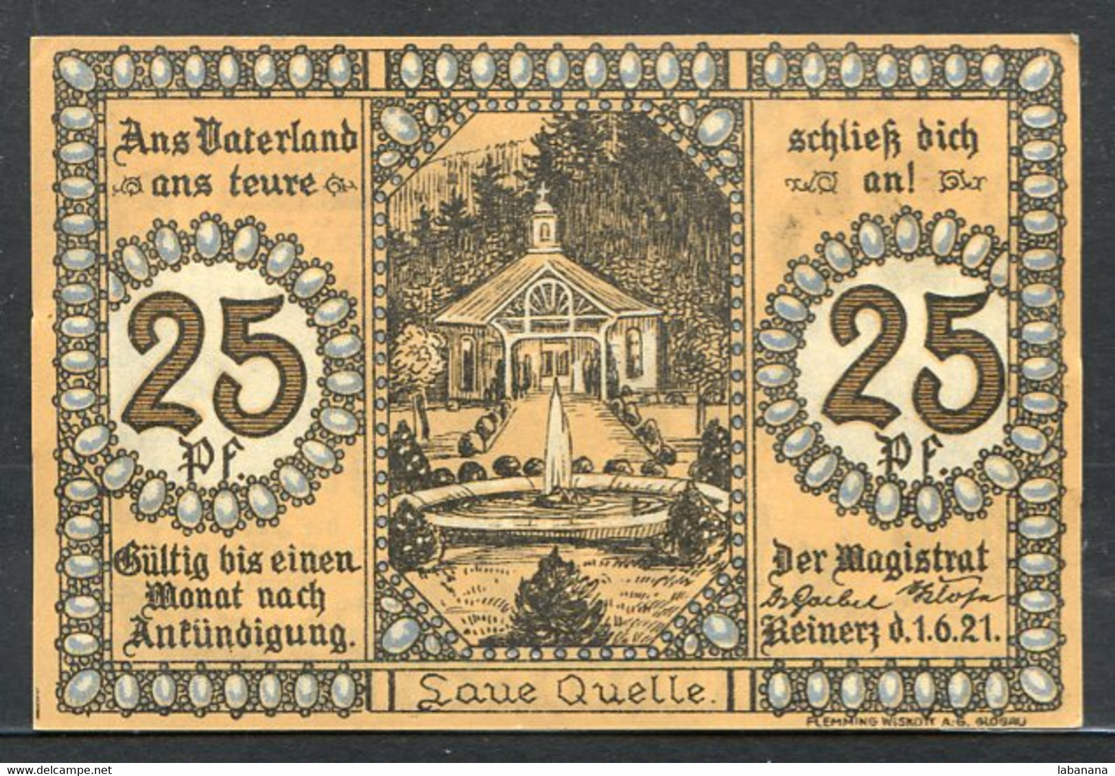 433-Duszniki 10pf, 6x25pf et 6x50pf 1921