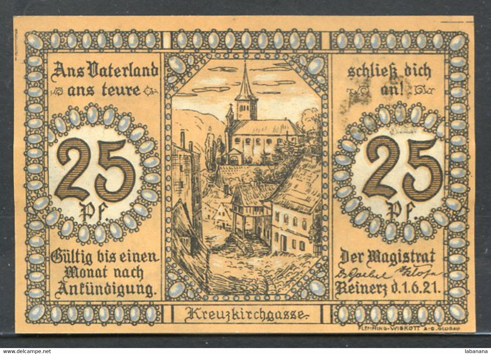 433-Duszniki 10pf, 6x25pf et 6x50pf 1921