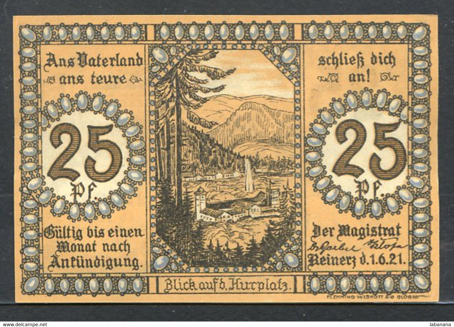 433-Duszniki 10pf, 6x25pf et 6x50pf 1921