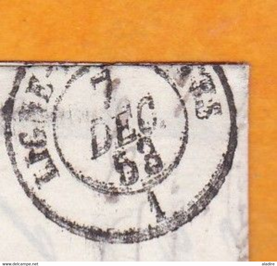 1853 - Lettre Pliée Avec Correspondance De Nantes Vers Paris - Ligne De ? - Cad Arrivée - Postmark Collection