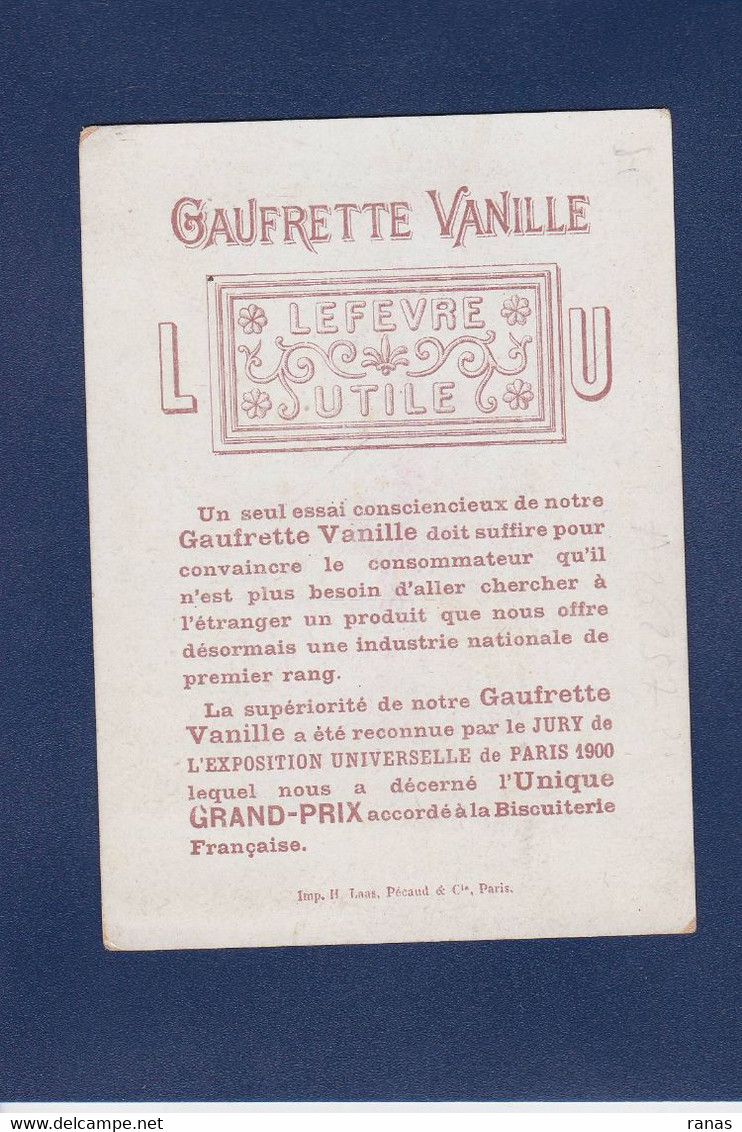 Chromo LU Lefèvre Utile Publicitaire Art Nouveau Publicité Au Dos - Lu