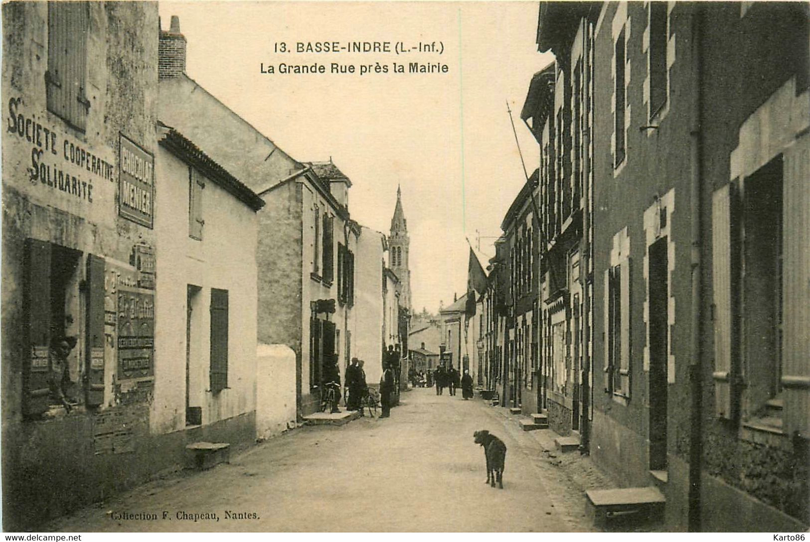 Basse Indre * La Grande Rue Près De La Mairie * Société Coopérative Solidarité - Basse-Indre