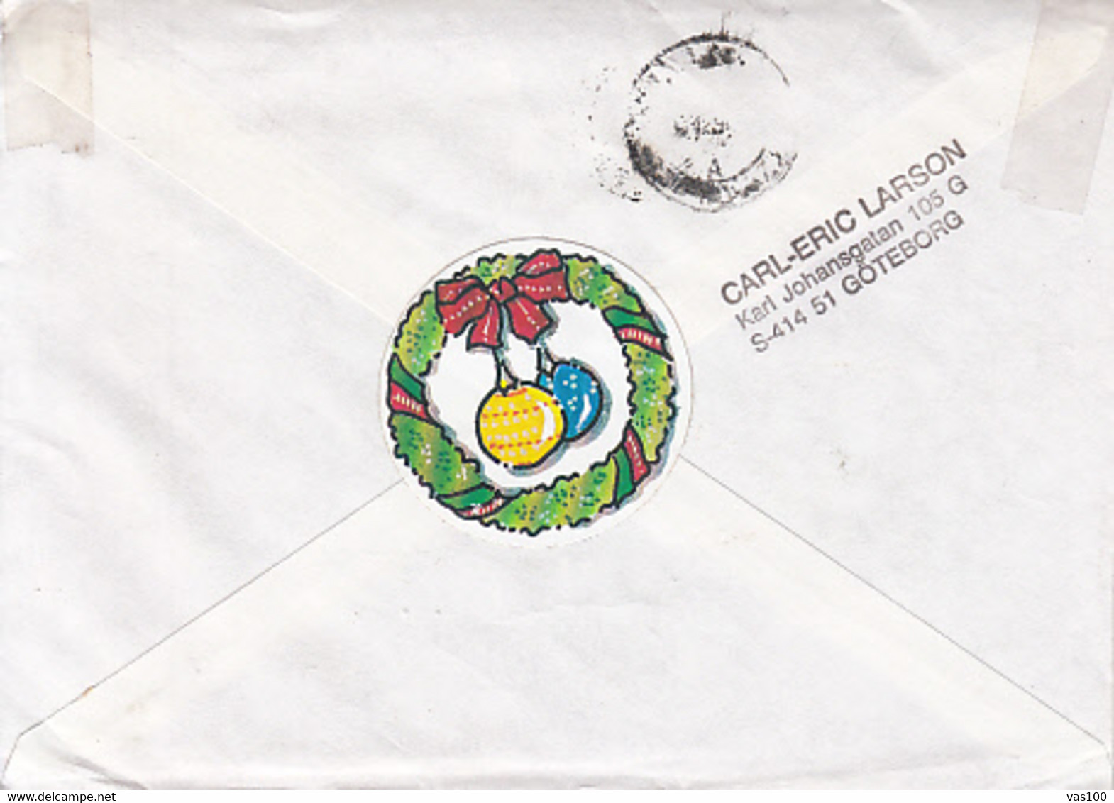FLOWERS STAMPS ON COVER, 1994, SWEDEN - Cartas & Documentos