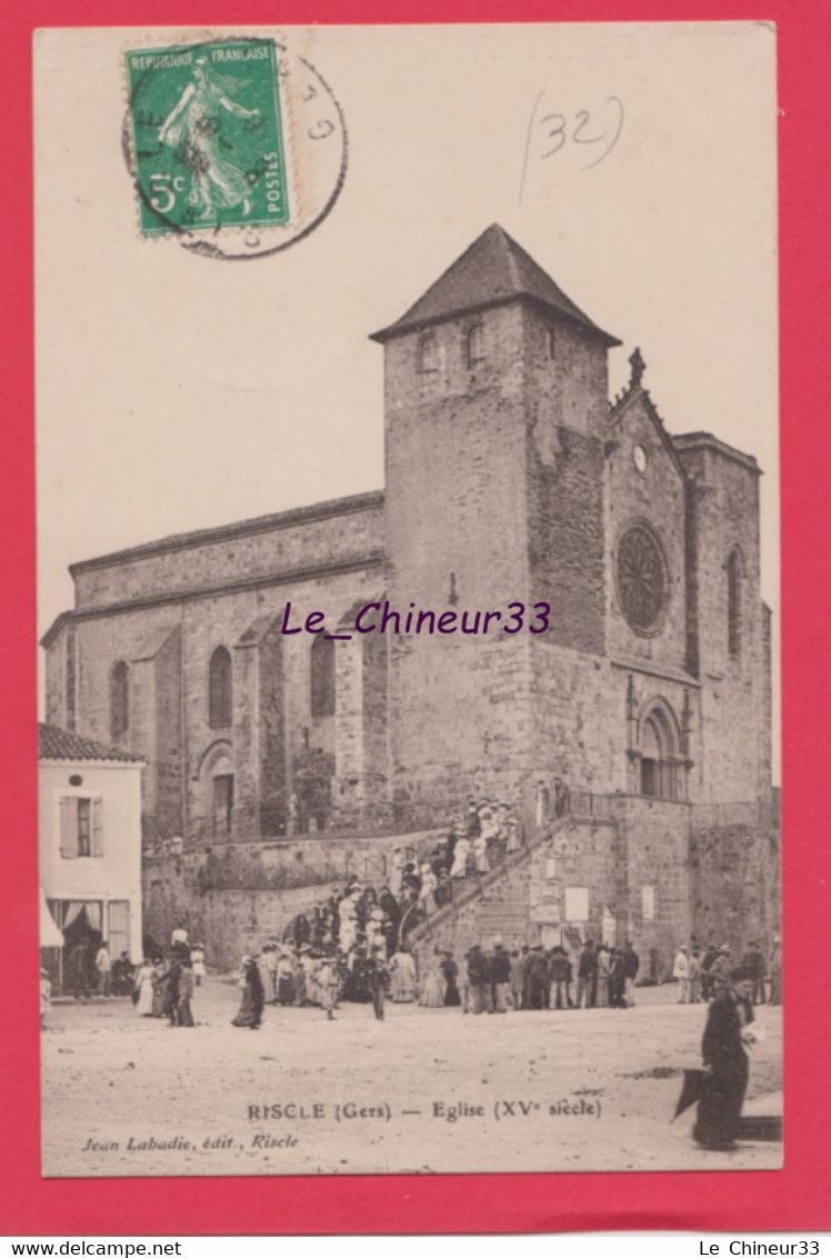 32 - RISCLE----Eglise ( XV° Siecle )  Animé - Riscle