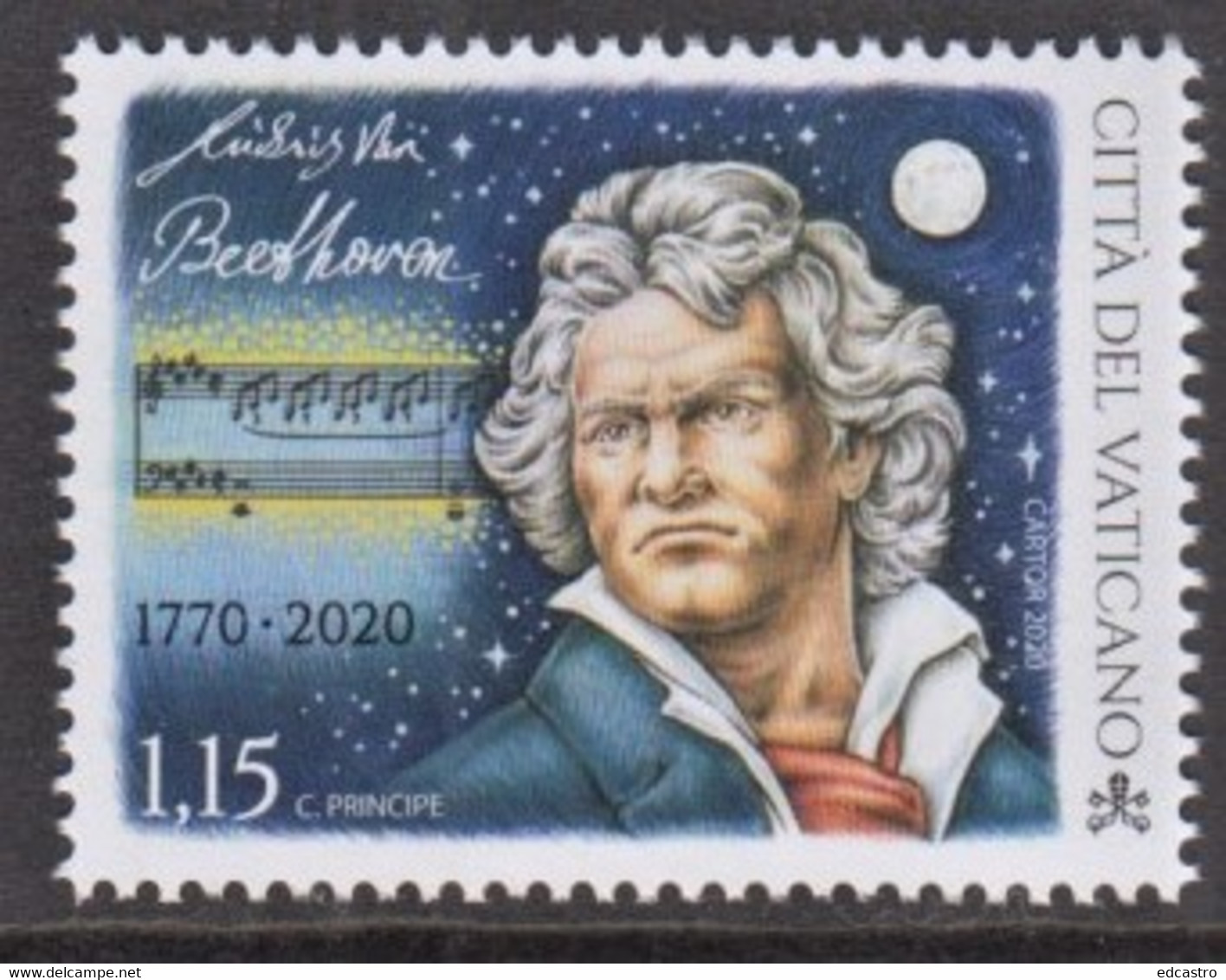 22.- VATICAN CITY 2020 250 ANNIVERSARIO OF BIRTH BEETHOVEN - Ungebraucht