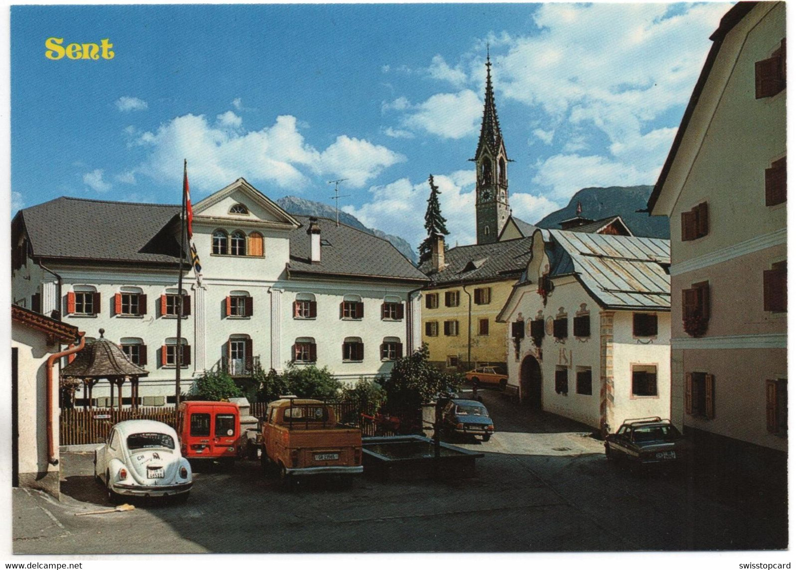 SENT Dorfpartie Mit Auto VW-Bus VW-Käfer - Sent