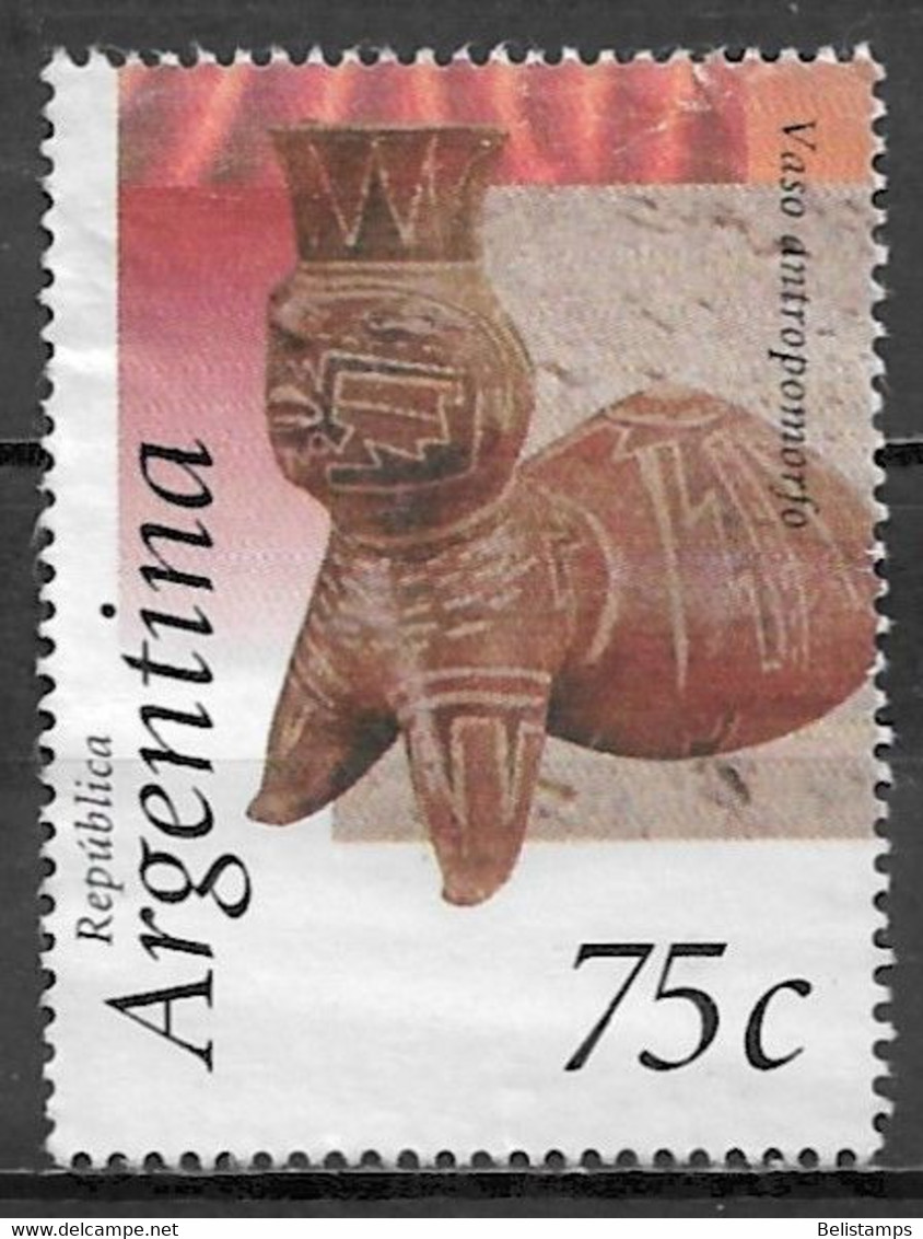 Argentina 1995. Scott #1900c (U) Native Heritage, Anthropomorphous Vessel - Used Stamps