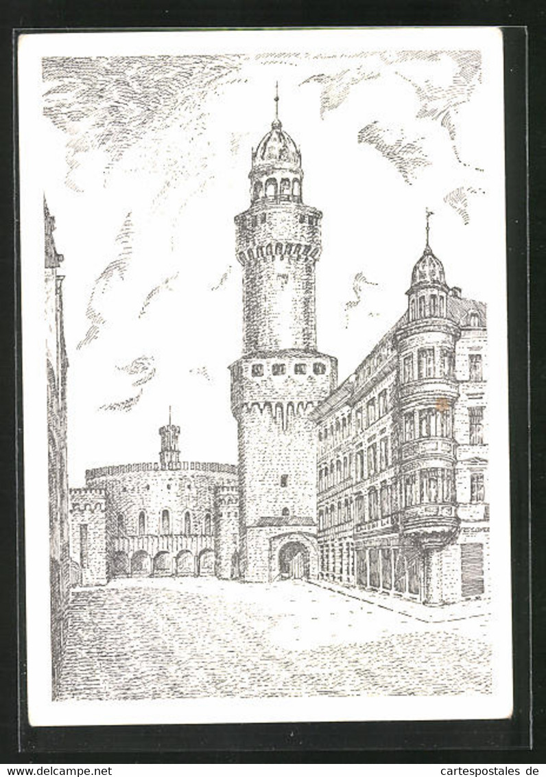 Künstler-AK Görlitz, Kaisertrutz Und Reichenbacher Turm - Reichenbach I. Vogtl.