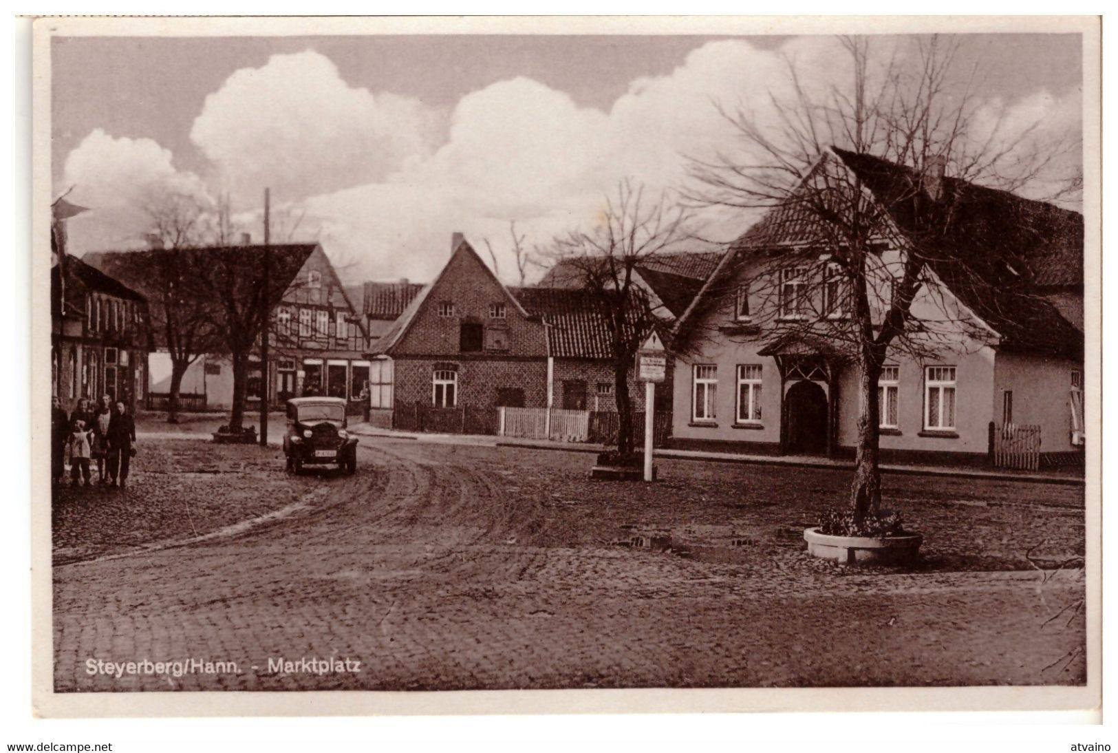 Germany STEYERBERG, Marktplatz, NS-Beflaggung Vintage Photo Postcard - Nienburg