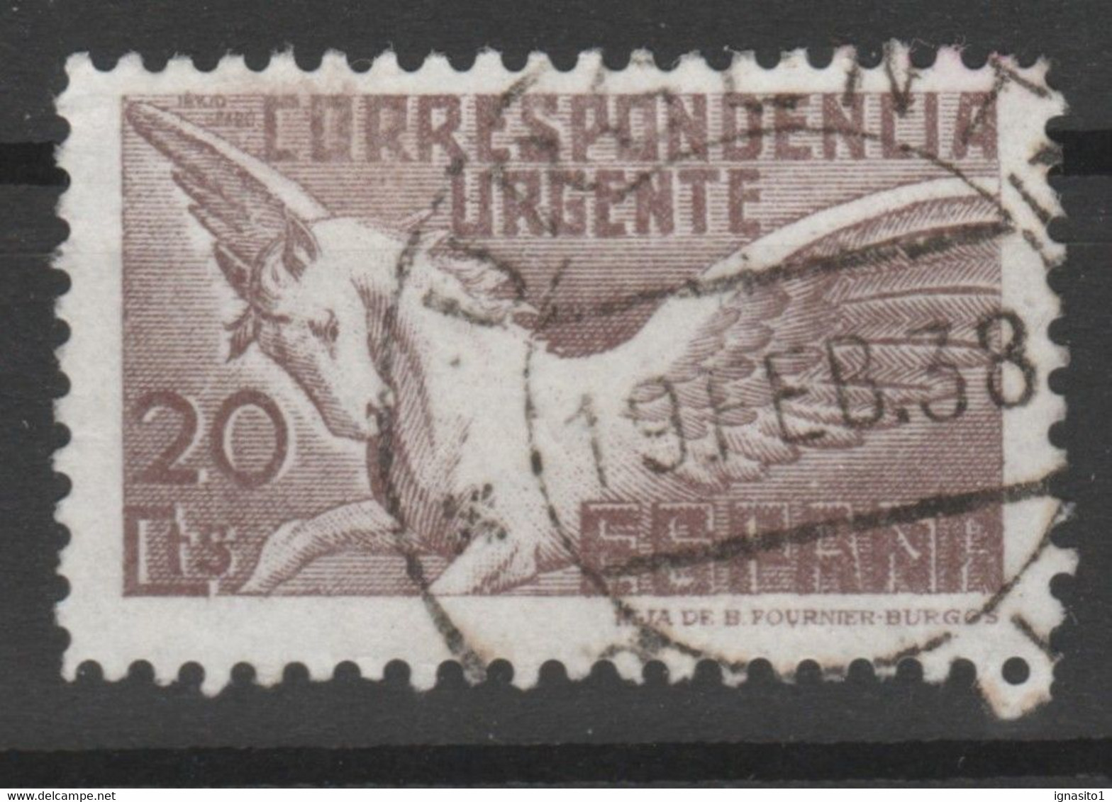 1937 Urgente PEgaso. Edifil 832 - Used Stamps