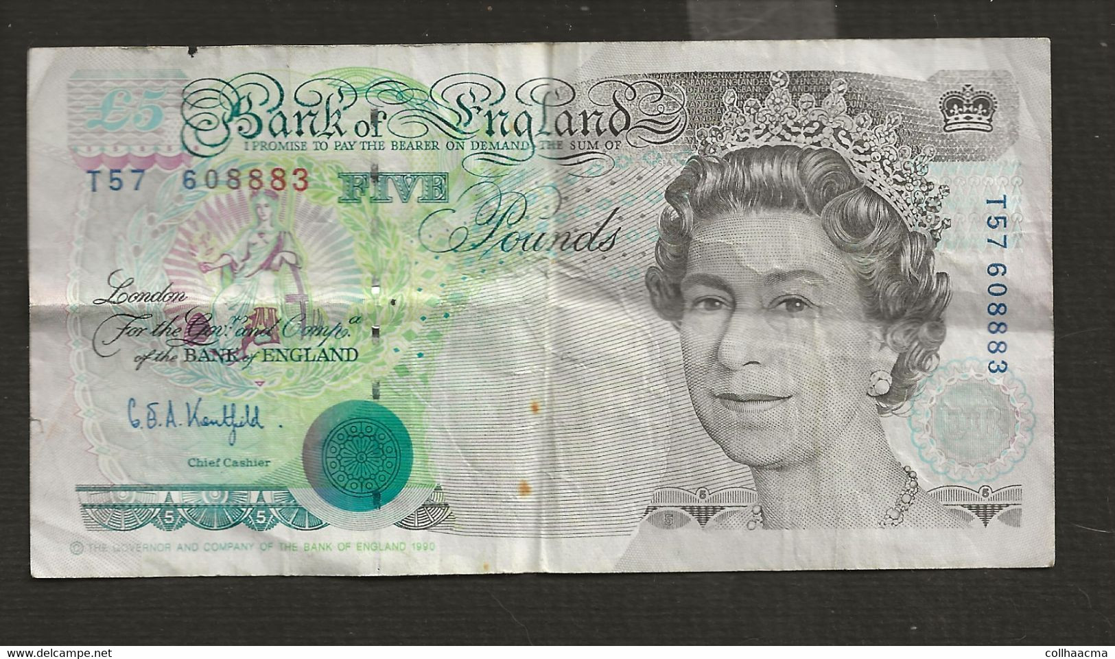 ROYAUME UNI /  Grande Bretagne / Elizabeth II Billet De 5 Five Pounds England 1990 - 5 Pounds