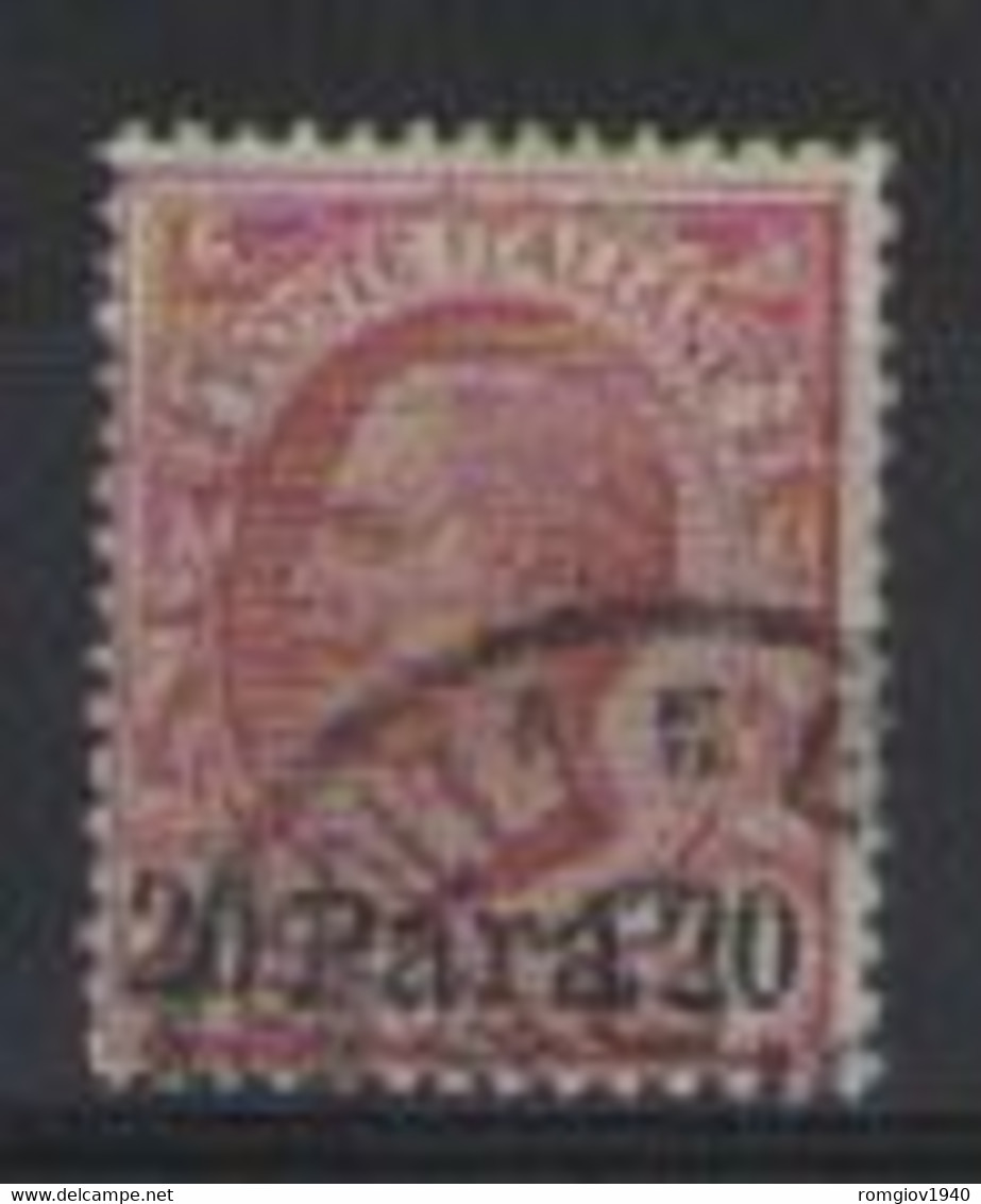 REGNO D'ITALIA LEVANTE 1907  EMISSIONI PER LA SOLA ALBANIA  SOPRASTAMPATO"SENZA  ALBANIA" SASS.11 USATO VF - Albanie