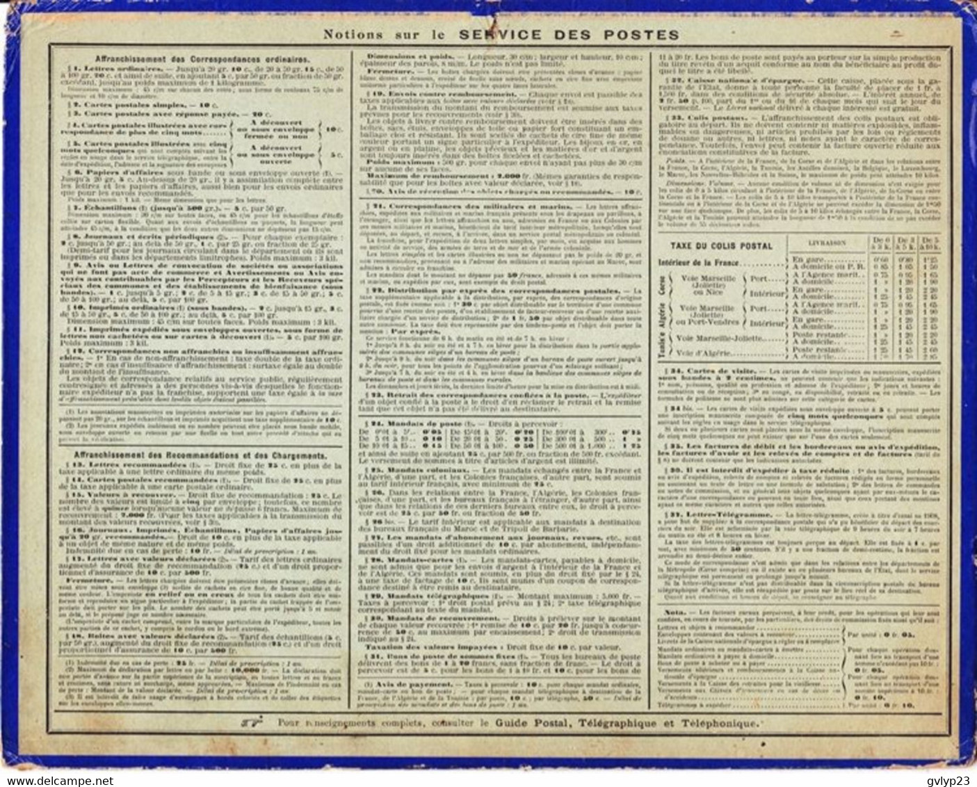 ALMANACH DES POSTES ET DES TELEGRAPHES/ 1911/ ZOUAVES AU CANTONNEMENT - Groot Formaat: 1901-20
