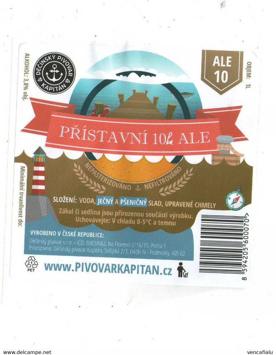 Czech Republic - Minibrewery In City Decin, Port ALE Beer, Self-adhesive Label - Birra