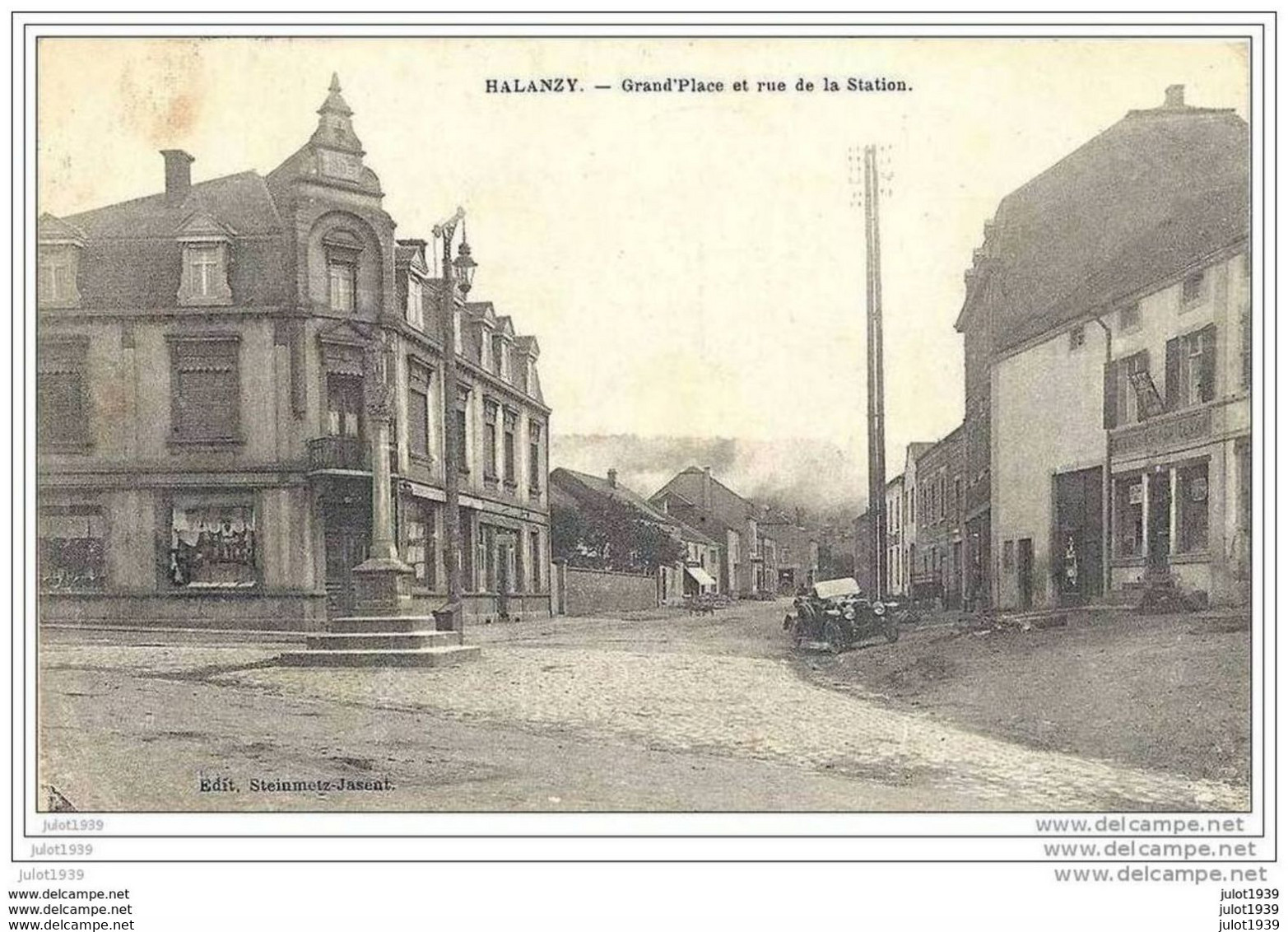 HALANZY ..-- Grand ' Place Et Rue De La STATION . OLDTIMER . - Aubange