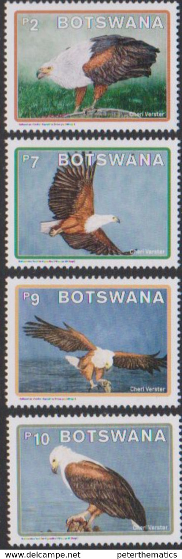 BOTSWANA, 2021, MNH, BIRDS, FISH EAGLES, 4v - Adler & Greifvögel