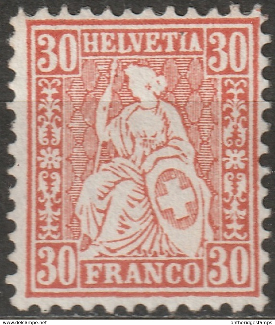 Switzerland 1864 Sc 46  MNG(*) - Neufs