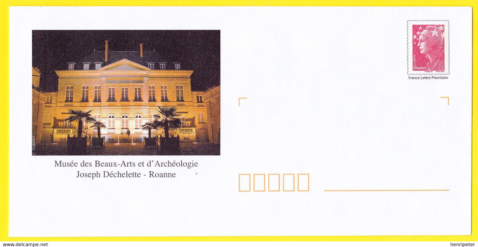 PAP Neuf*  Roanne (Loire) - Musée Des Beaux-Arts Et D'Archéologie Joseph Déchelette - Marianne De Beaujard - France 2012 - Listos Para Enviar: Transplantes/Beaujard