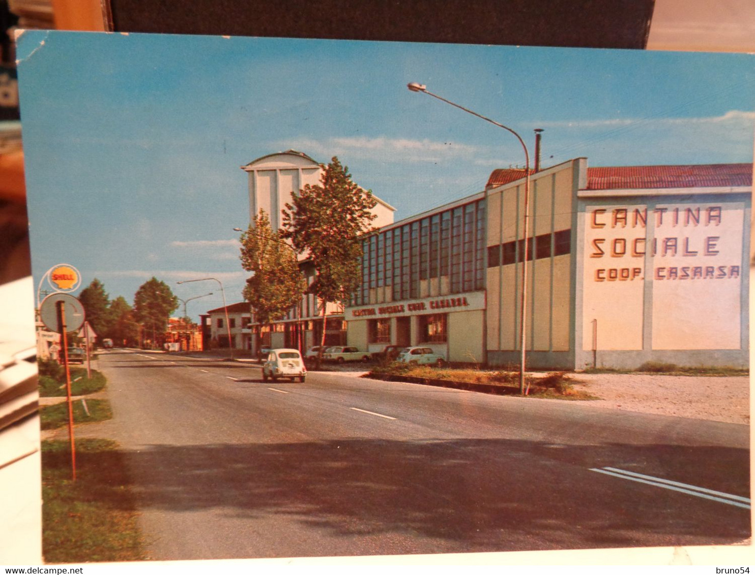 Cartolina Casarsa Prov Pordenone Cantina Sociale 1975, Distributore Shell - Pordenone