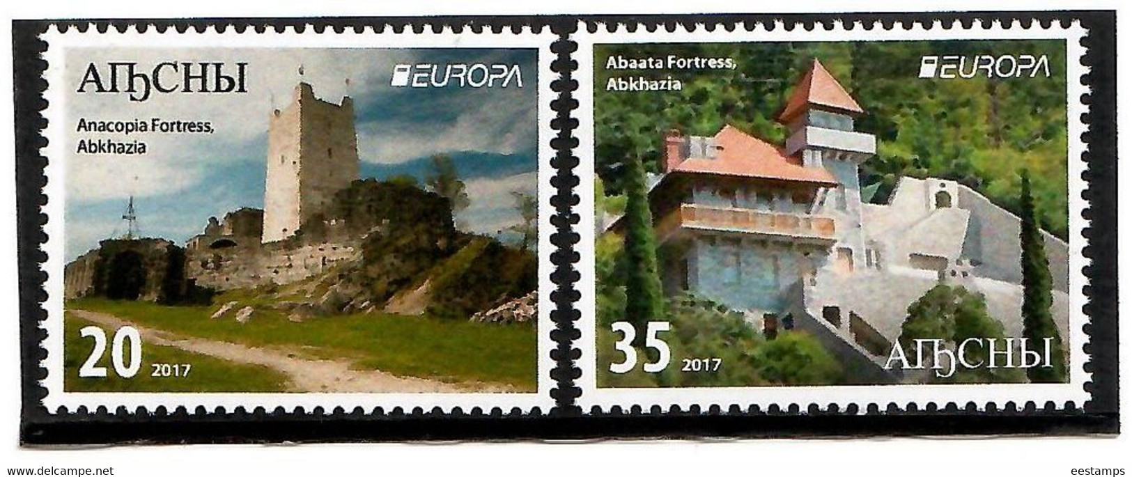 Abkhazia . EUROPA CEPT 2017. Castles . 2v:20,35 - 2017