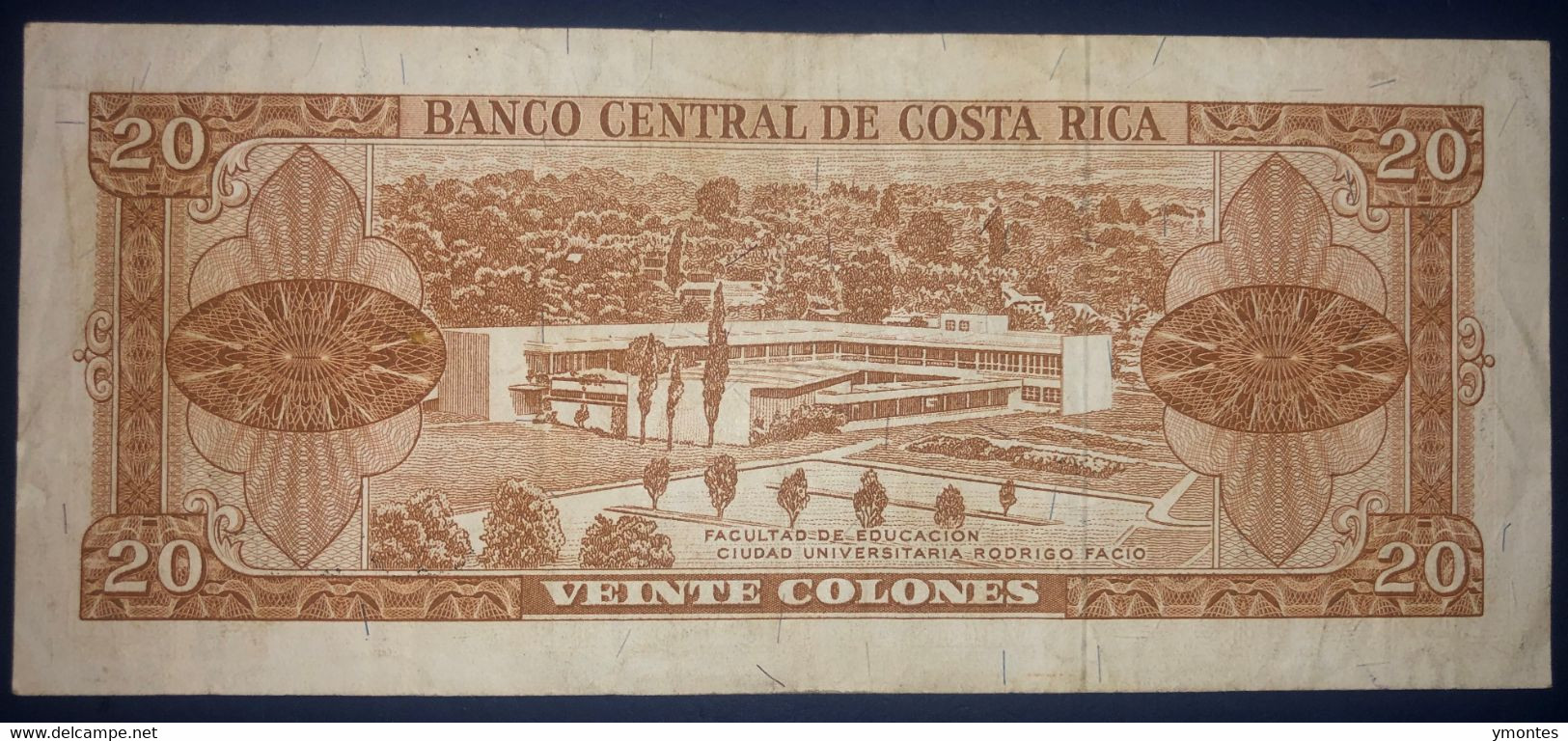 XF Costa Rica Banknote 20 Colones  P231 ( 10/08/1967) - Costa Rica