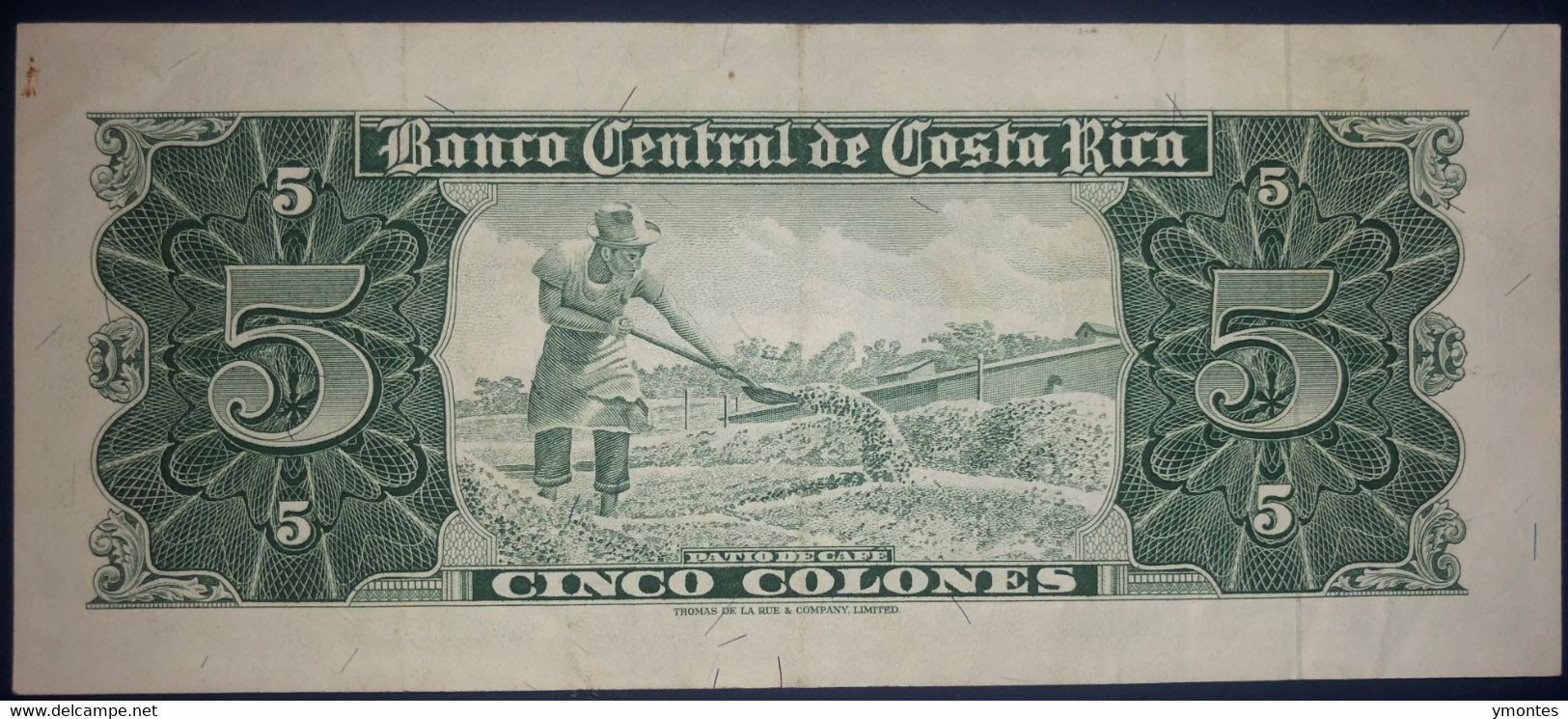 XF Costa Rica Banknote 5 Colones  P228 ( 05/29/1967) - Costa Rica