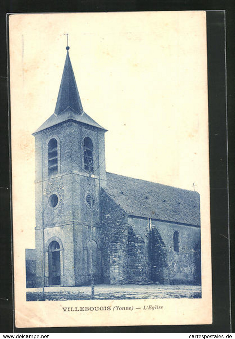 CPA Villebougis, L`Eglise - Villebougis