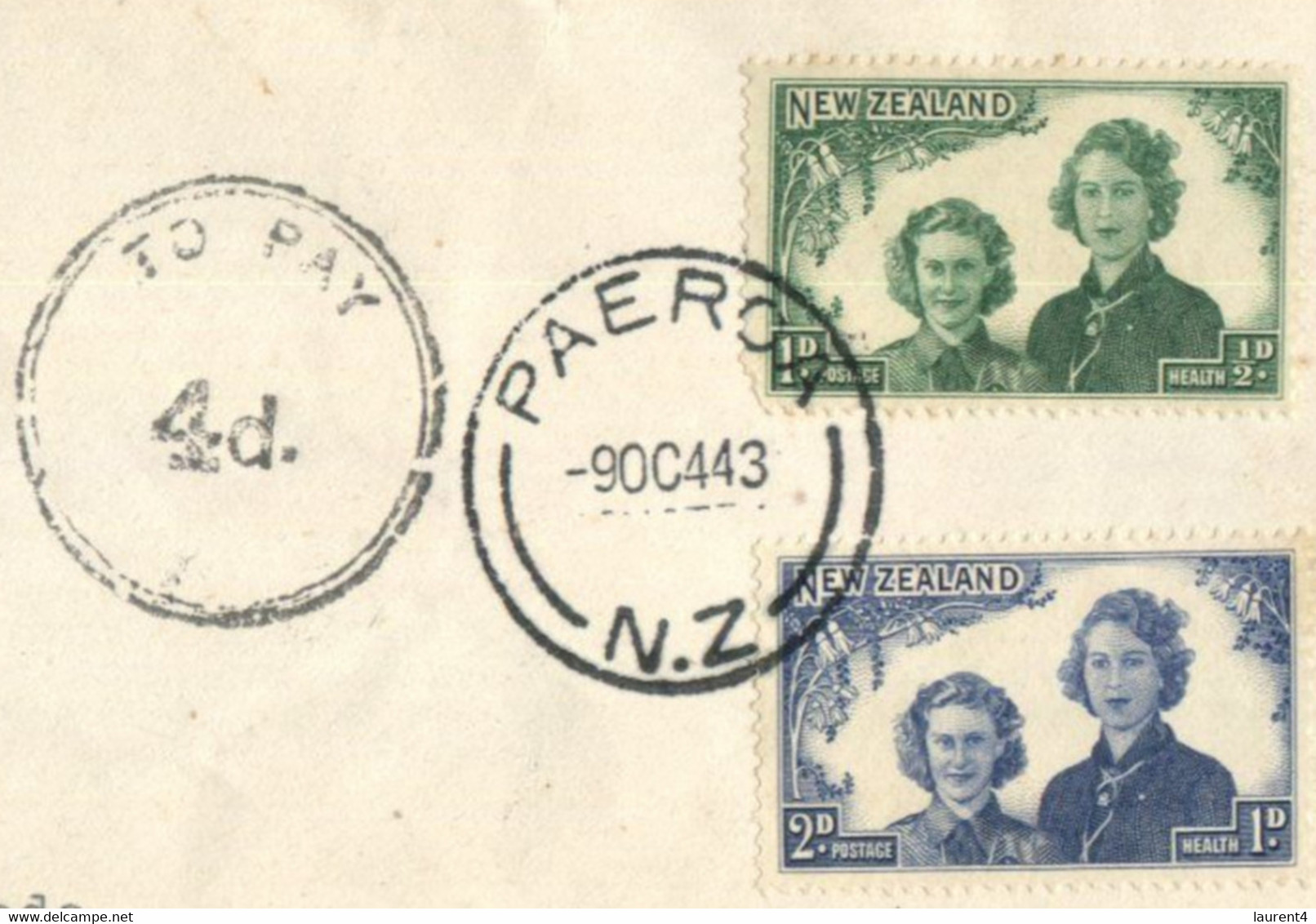 (UU 17) New Zealand Cover Posted To Australia - Underpaid - 1943 - Posted To NSW (postage To Pay 4 D Marking) - Brieven En Documenten