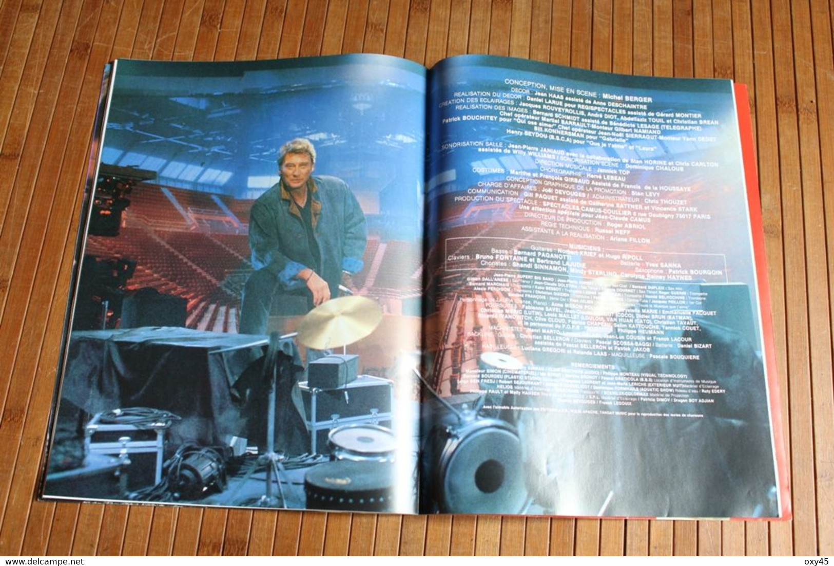 Programme De Concert Spectacle De Johnny Hallyday + 1 Photo Originale Du Concert - Plakate & Poster