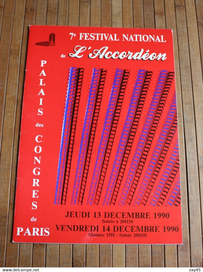 Programme De Spectable 7e Festival National De L'accordéon 1990 - Affiches & Posters