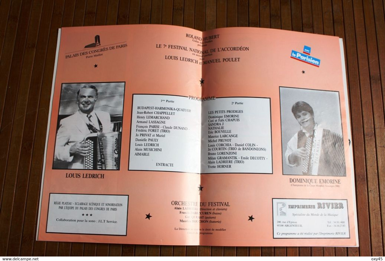 Programme De Spectable 7e Festival National De L'accordéon 1990 - Affiches & Posters