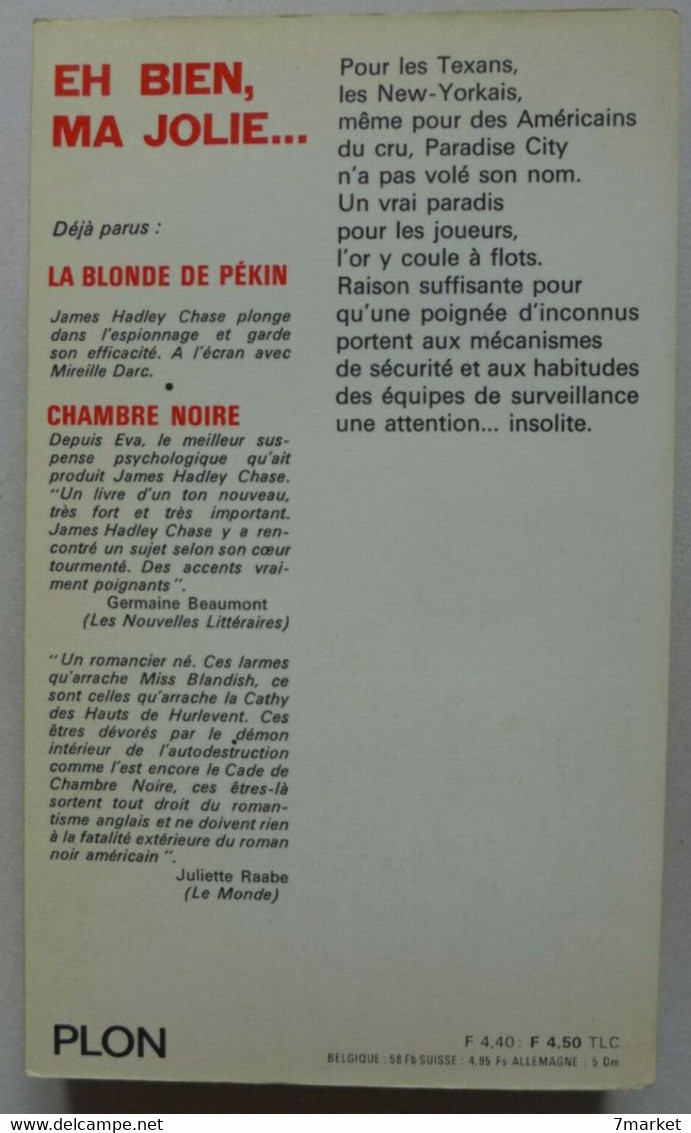 James Hadley Chase - Eh Bien, Ma Jolie ... / éd. Plon - 1967 - Plon