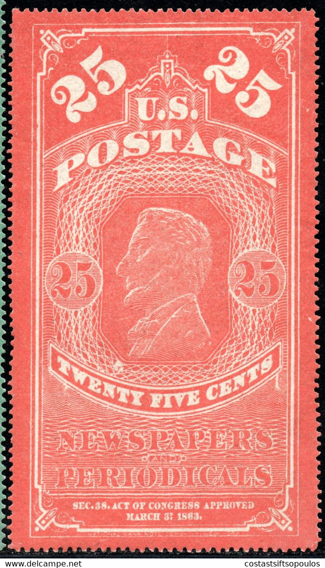 234.UNITED STATES.1865-1875 NEWSPAPER.5,10,25 C.(*)POSSIBLY PRIVATE REPRINTS,FAKES,SOLD AS IS. - Dagbladzegels