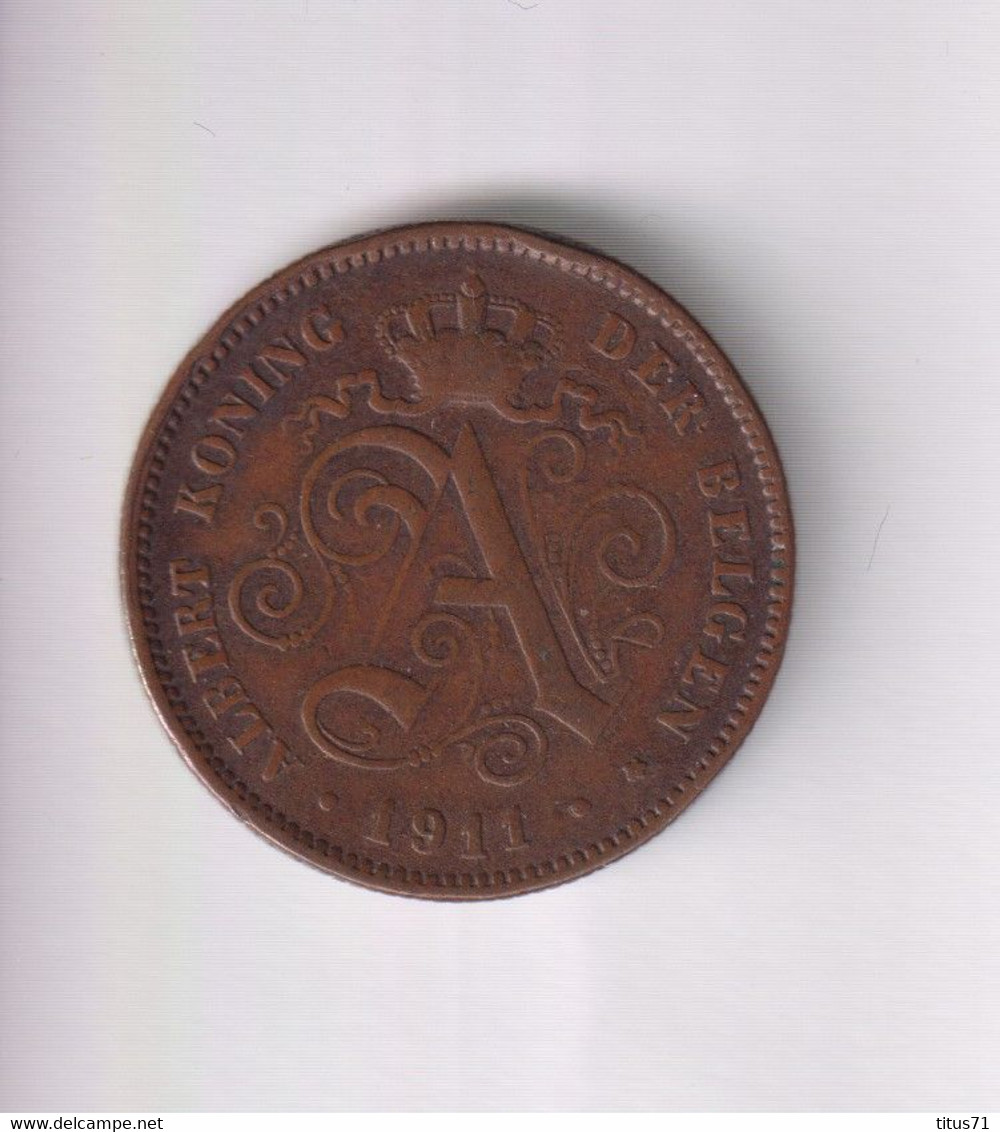 2 Centimes Belgique / Belgium 1911 Koning Der Belgen" TB+ - 2 Cents
