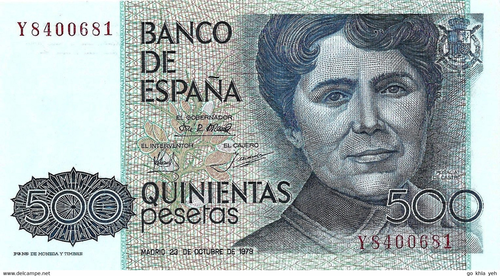 ESPAGNE 1979 500 Peseta - P.157a.2  Neuf UNC - [ 4] 1975-… : Juan Carlos I