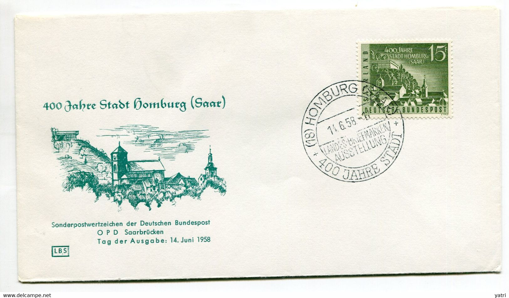 Saar (1958) - FDC - FDC