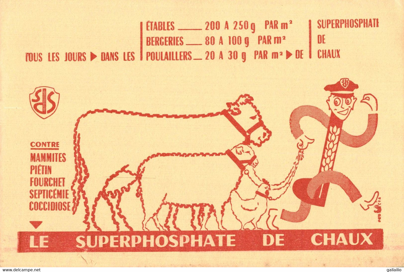 BUVARD SUPERPHOSPHATE DE CHAUX - Agricultura