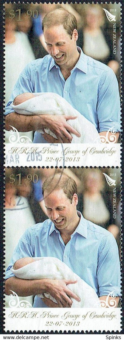 NEW ZEALAND 2013 Royal Baby $1.90 Pair U - Gebraucht