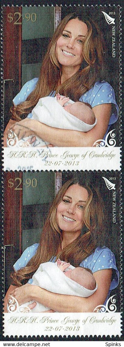 NEW ZEALAND 2013 Royal Baby $2.90 Pair U - Usados